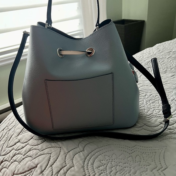 Kate Spade Eva bucket drawstring crossbody blue tote bag - Picture 3 of 5